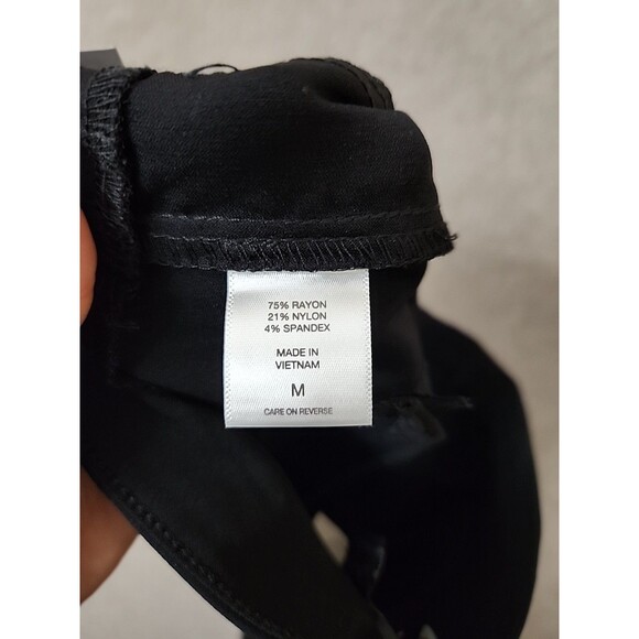 New York Co Whitney Pull On Pants Womens M Black Ankle Stretch Career NEW - Picture 7 of 8